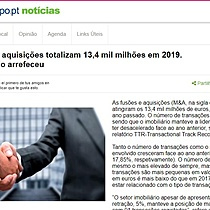 Fuses e aquisies totalizam 13,4 mil milhes em 2019. Imobilirio arrefeceu